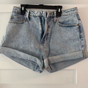 Wild Fable Blue Jean Shorts High-Waisted Cuffed